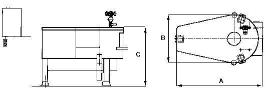 Scalding machine for paunches and manifolds